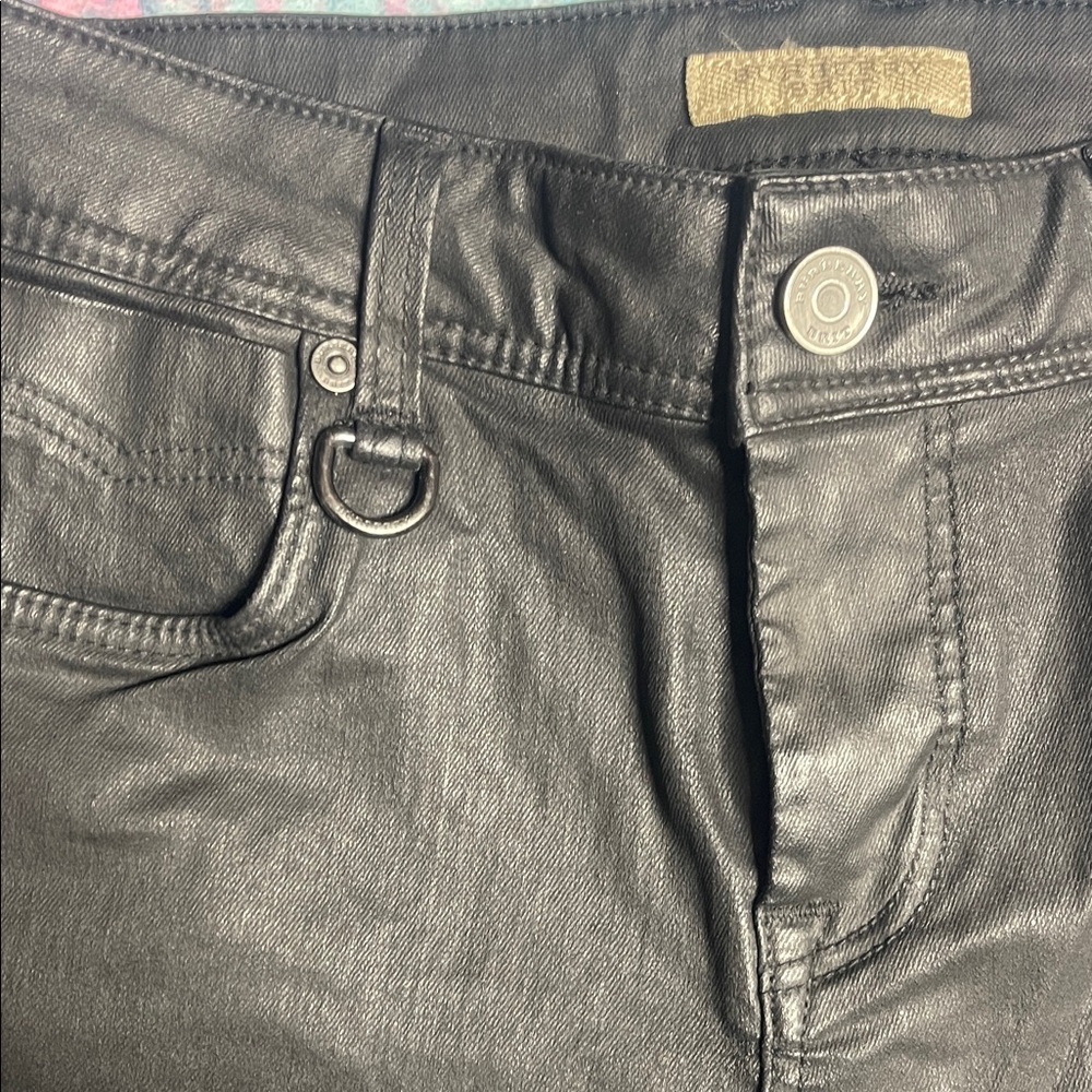 Burberry Brit Black pleather skinny stretch Pants - Picture 5 of 13